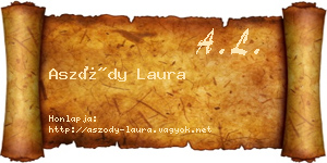 Aszódy Laura névjegykártya